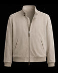 Beige Suede Bomber By Enantiodromia