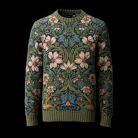 Verdant Tapestry Ribbed Sweater By Enantiodromia