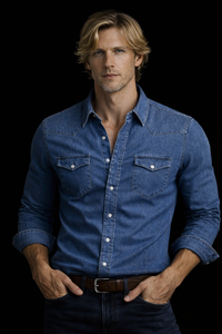 Mid Indigo Blue Shirt