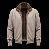 Greige Brown Fur Wool Blouson By Enantiodromia