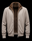 Greige Brown Fur Wool Blouson By Enantiodromia
