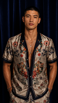 Champagne Floral Summer Shirt
