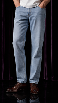 Light Wash Straight Denim