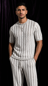 Silver Grey Knit Summer Set