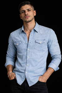 Light Indigo Blue Shirt