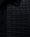Alligator Cotton Navy Long Sleeve Polo