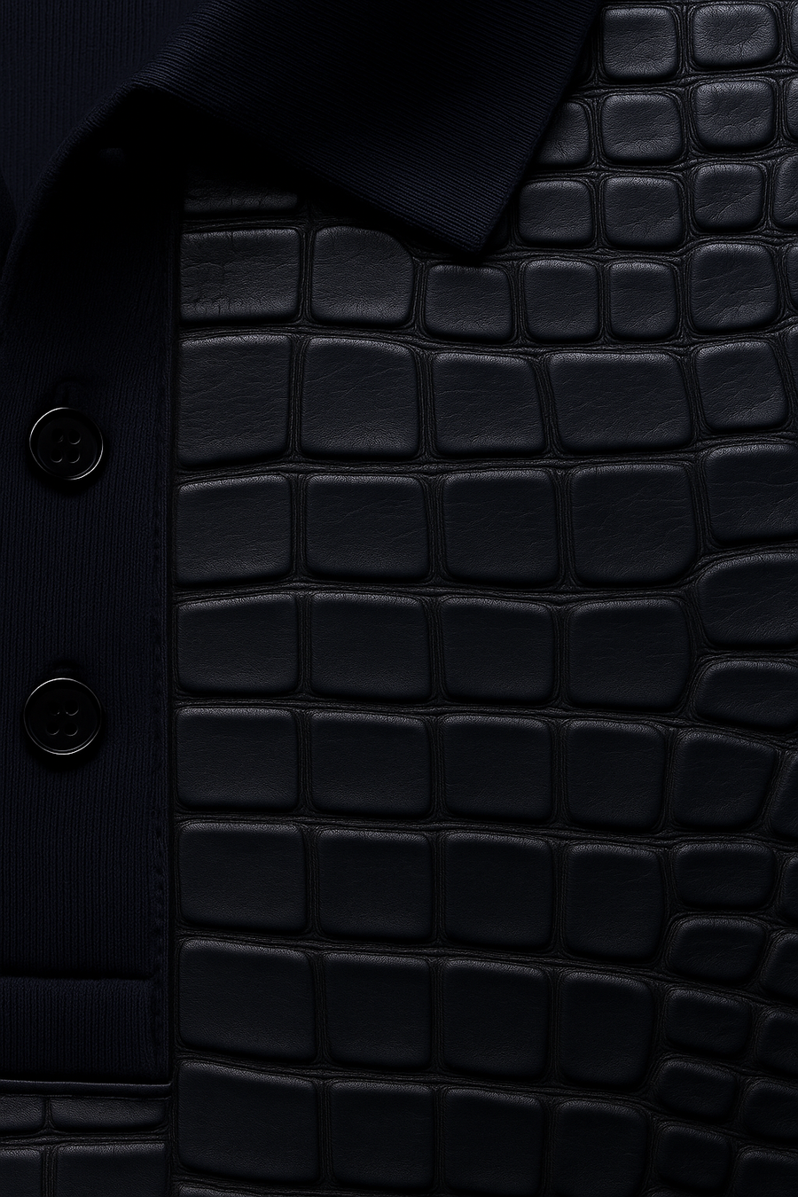 Alligator Cotton Navy Long Sleeve