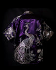 Purple Peacock Satin Shirt By Enantiodromia