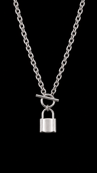 olished Padlock Pendant Necklace for Distinctive Everyday Layering