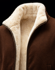 Brown Fur Suede Blouson By Enantiodromia