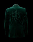 Dark Green Verde Royale Velvet Blazer By Enantiodromia