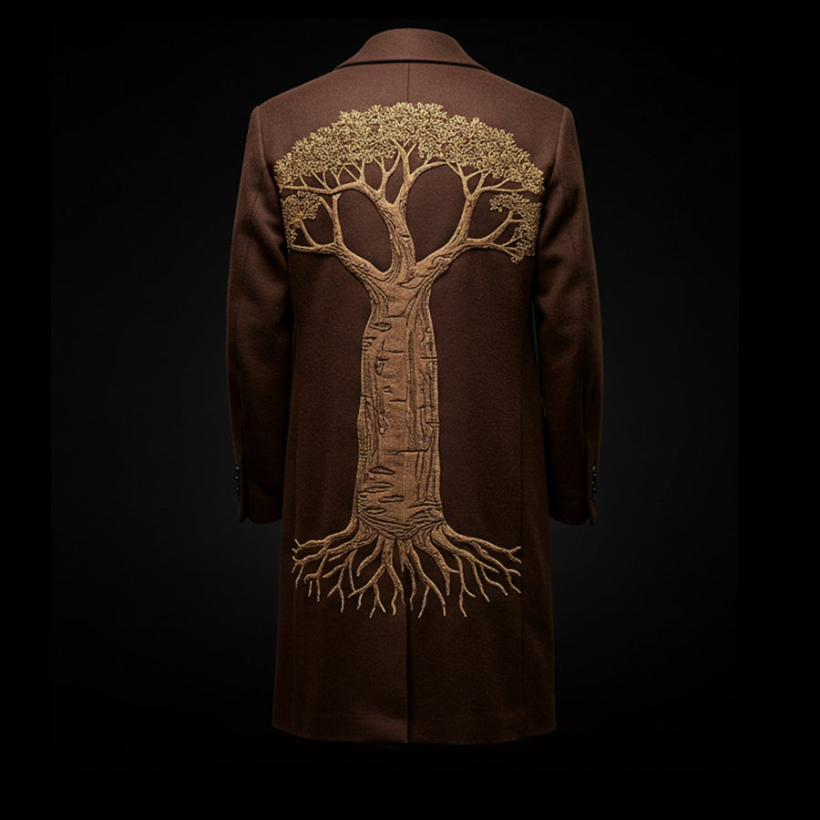 Brown Wool-Cashmere Arboris Overcoat