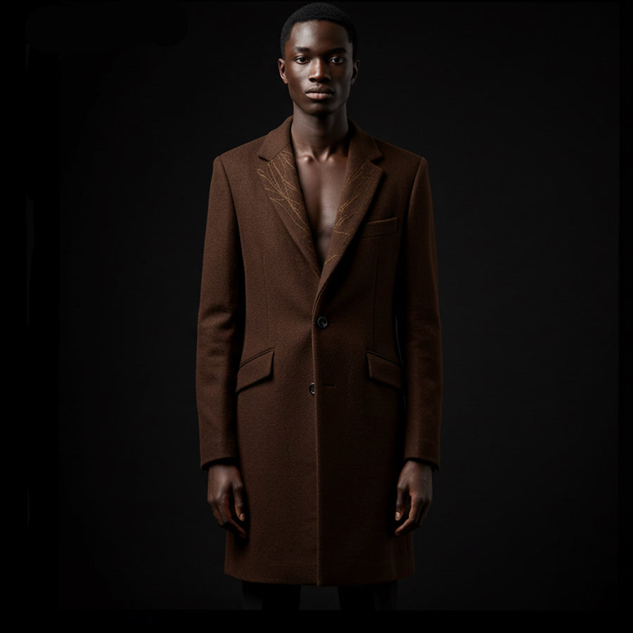 Brown Wool-Cashmere Arboris Overcoat