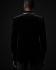 Black & Gold Noir Royale Velvet Blazer By Enantiodromia