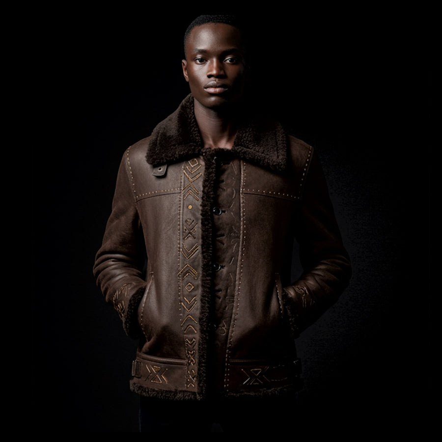 Brown Shearling Flight Jacket