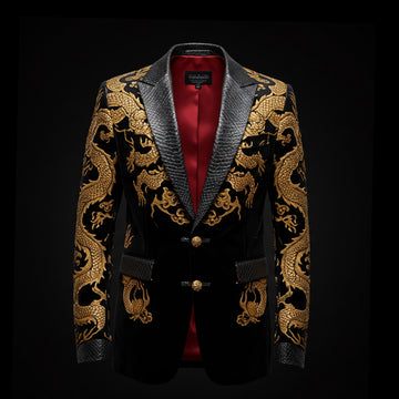 Black & Gold Velvet DragonBlazer