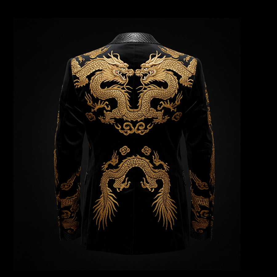 Black & Gold Velvet DragonBlazer
