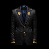 Black Silk Embroidered Blazer By Enantiodromia