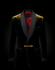 Black with Gold Toned Velvet Tuxedo By Enantiodromia