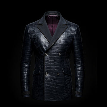 Dark Blue Crocodile Blazer