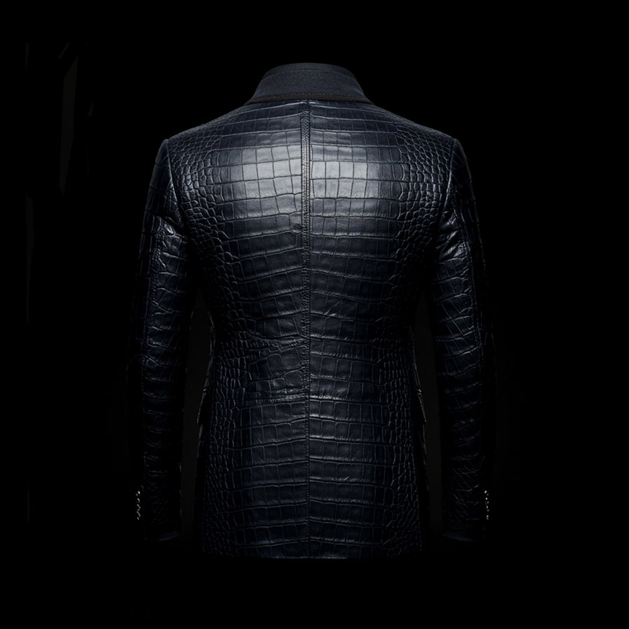 Dark Blue Crocodile Blazer