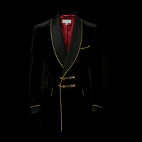 Black & Gold Velvet Blazer By Enantiodromia