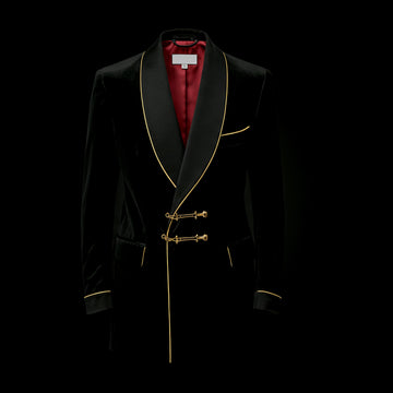 Black & Gold Velvet Blazer