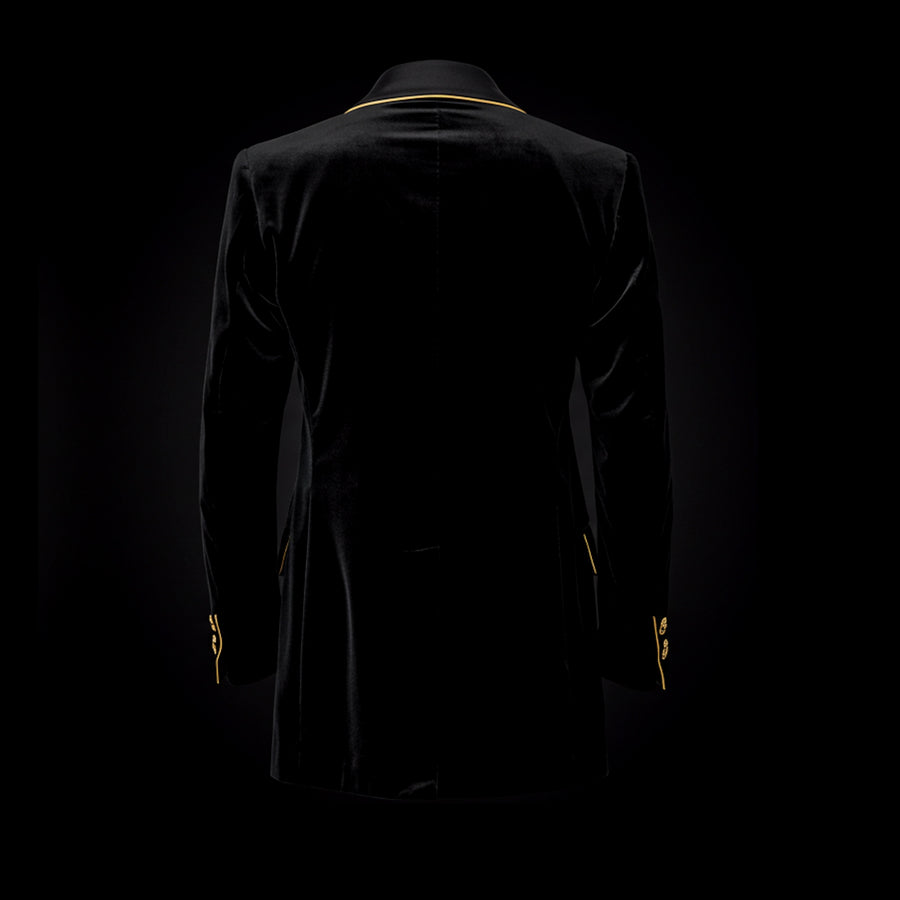 Black & Gold Velvet Blazer