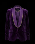 Purple & Gold Velvet Blazer By Enantiodromia