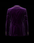 Purple & Gold Velvet Blazer By Enantiodromia
