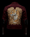 Red Suede Biker Jacket By Enantiodromia