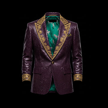 Purple Python Lapel Blazer