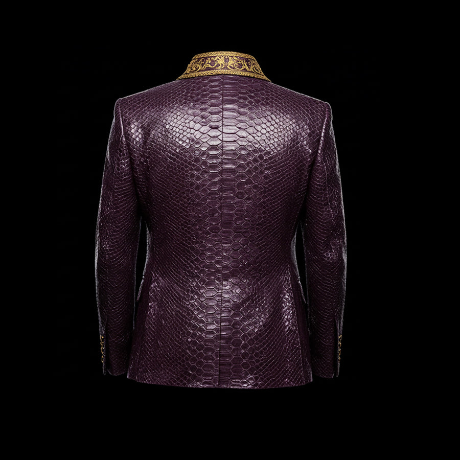Purple Python Lapel Blazer
