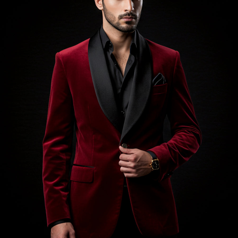 Red Velvet Blazer