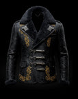 Black Baroque Shearling Jacket By Enantiodromia