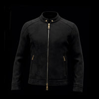 Black Suede Bomber Jacket By Enantiodromia
