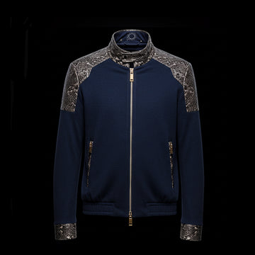 Blue Python wool Jacket