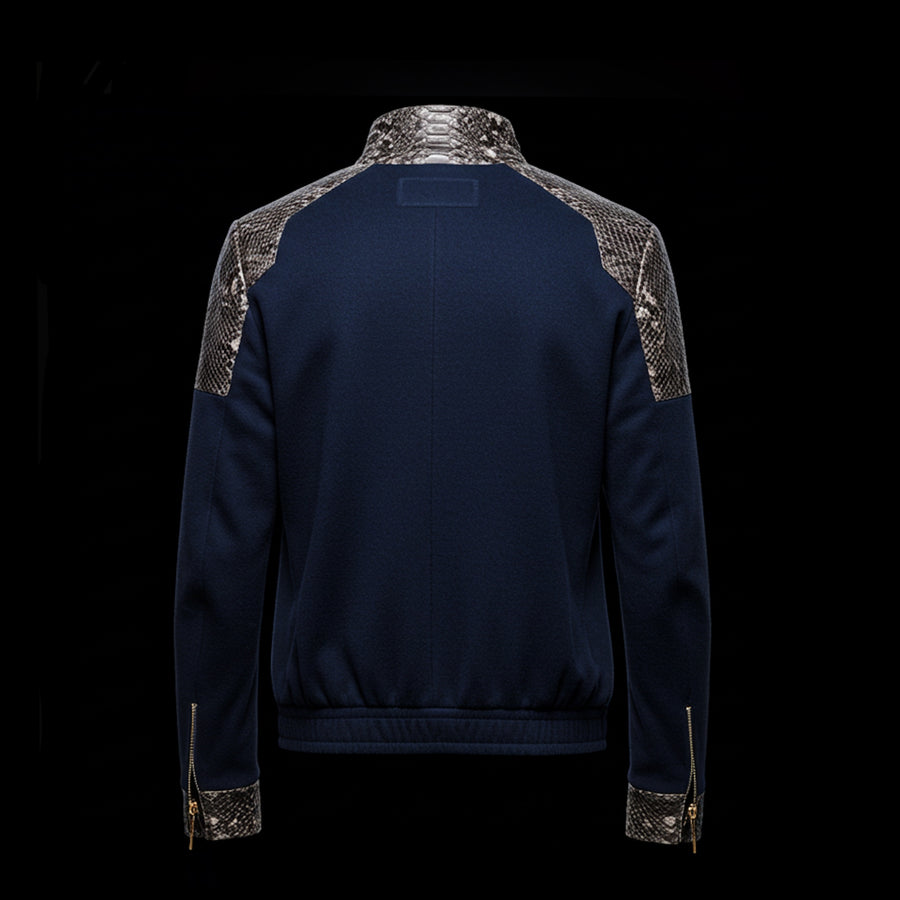 Blue Python wool Jacket