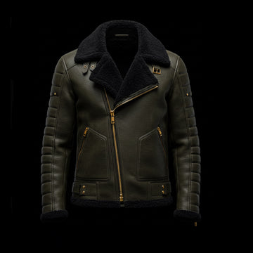 Olive Green Shearling Jacket