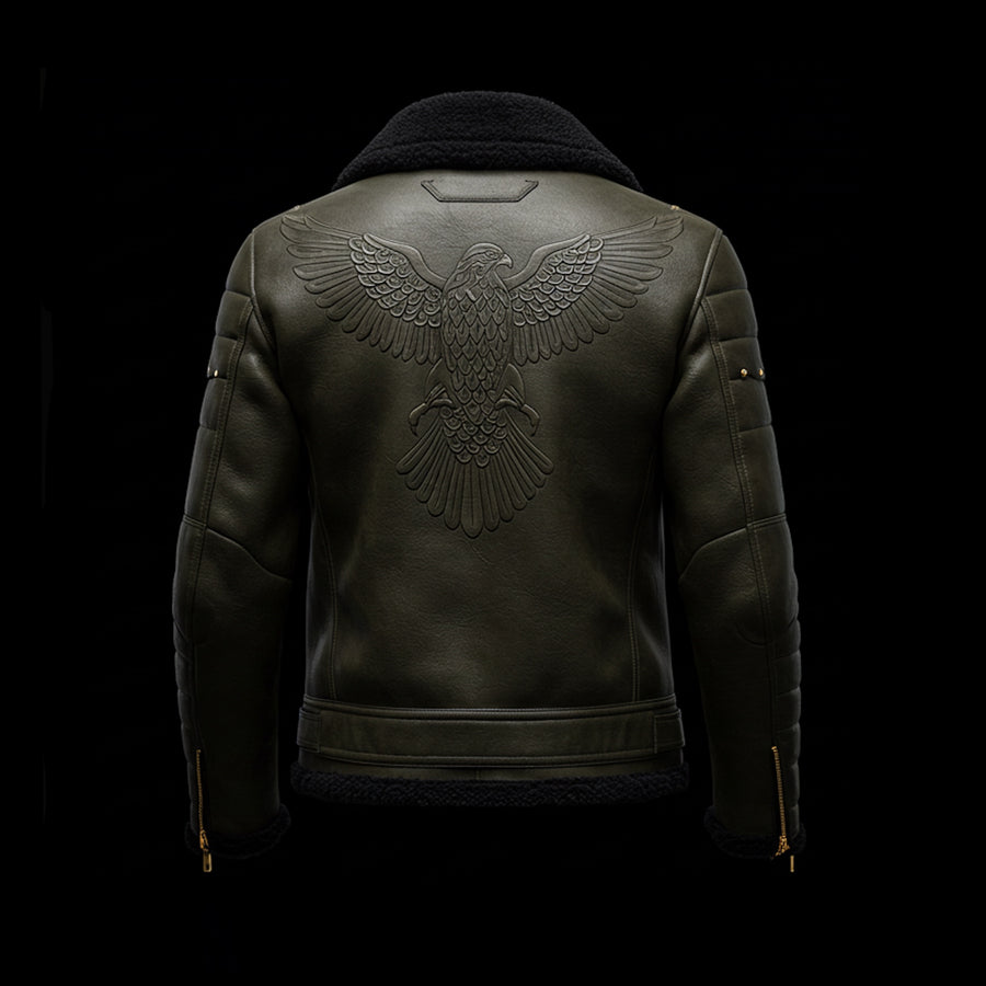 Olive Green Shearling Jacket