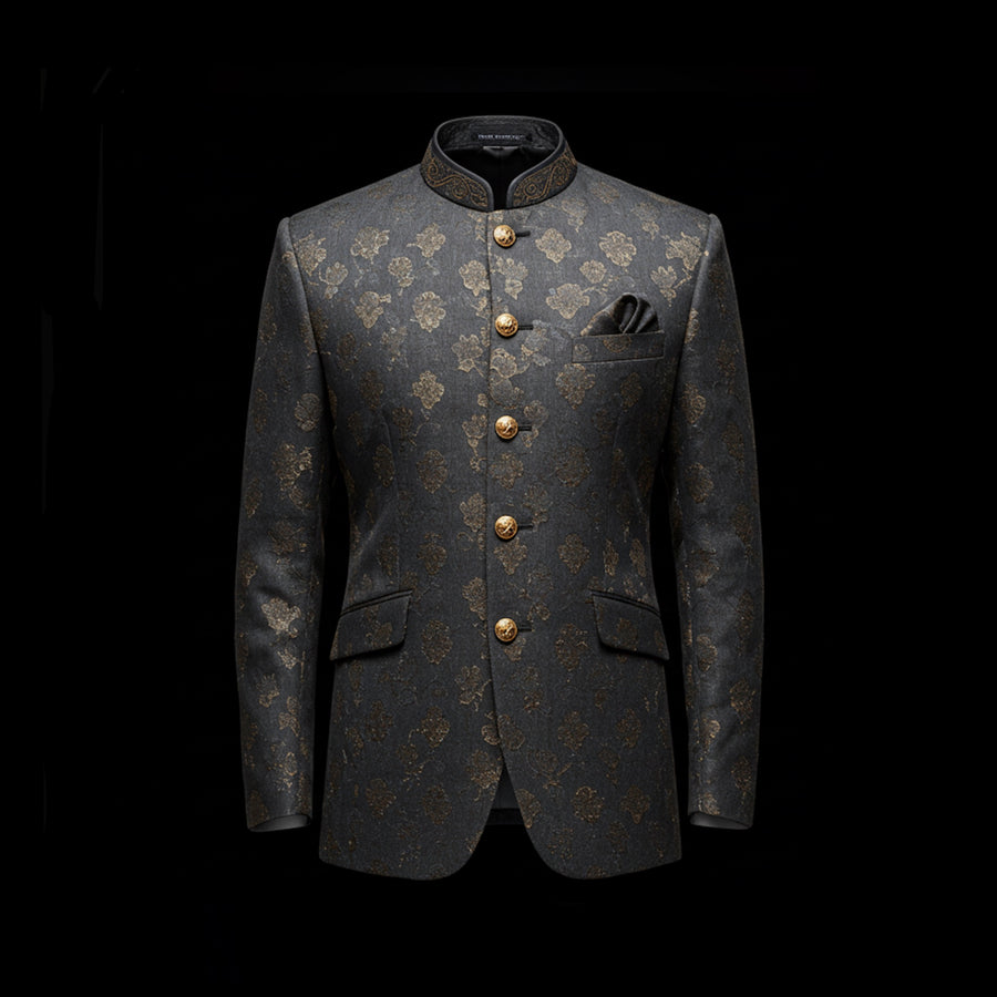 Grey Maharaja Bandhgala Jacket