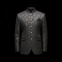 Grey Maharaja Bandhgala Jacket By Enantiodromia