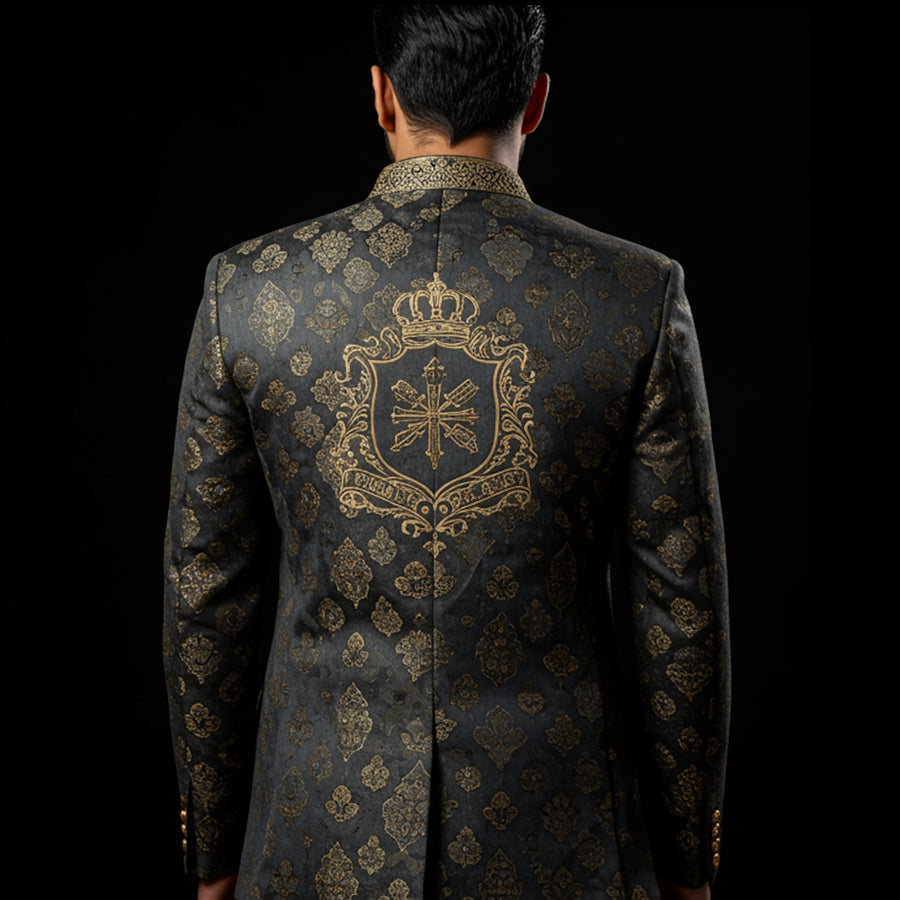 Grey Maharaja Bandhgala Jacket
