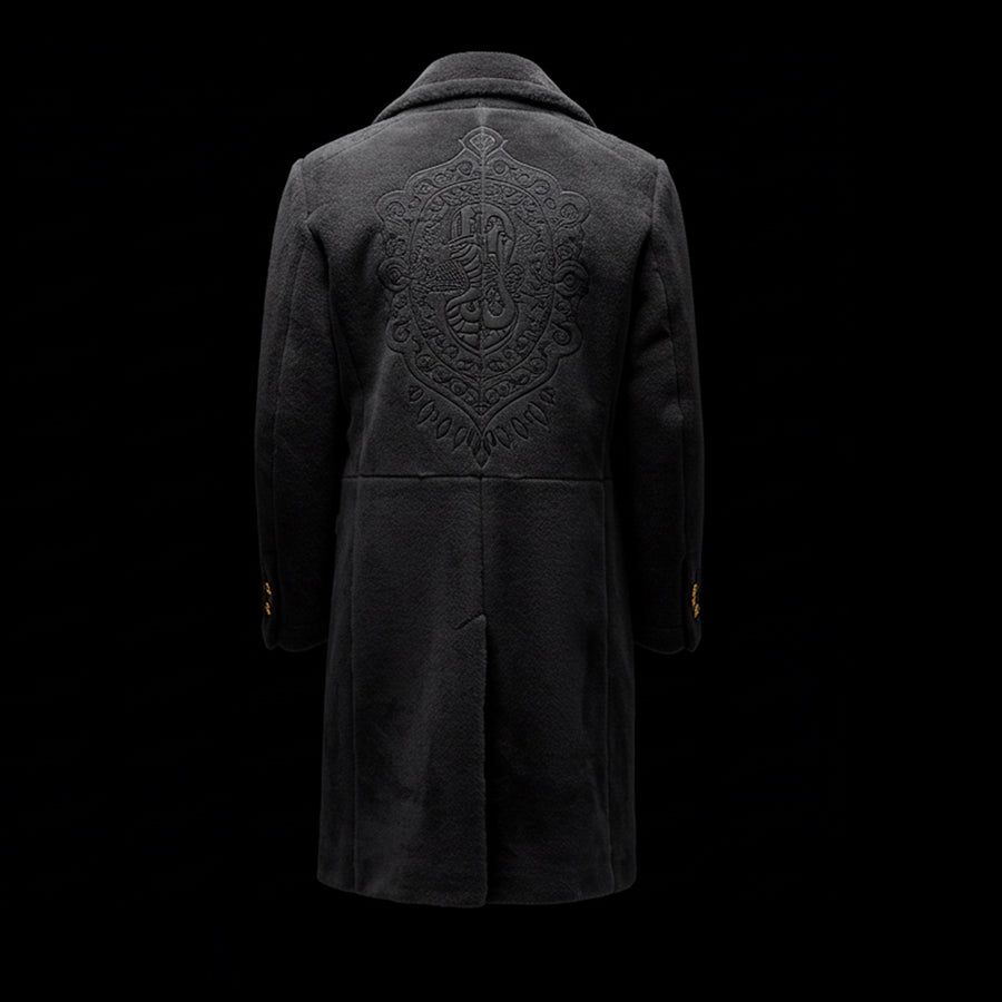 Grey Cashmere Wool Overcoat