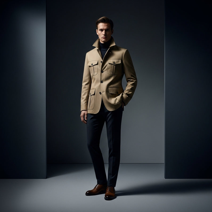 Cotton-Blend Safari Jacket