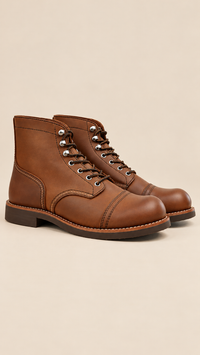 Leather Cap Toe Lace Up Boots for Refined Heritage Inspired Styling