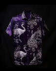 Purple Peacock Satin Shirt