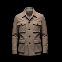 Camel Twill Cotton Military Jacket By Enantiodromia