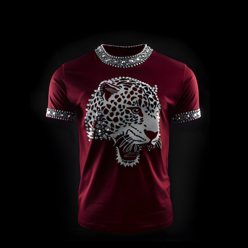 Silver Rhinestone Panther T-Shirt