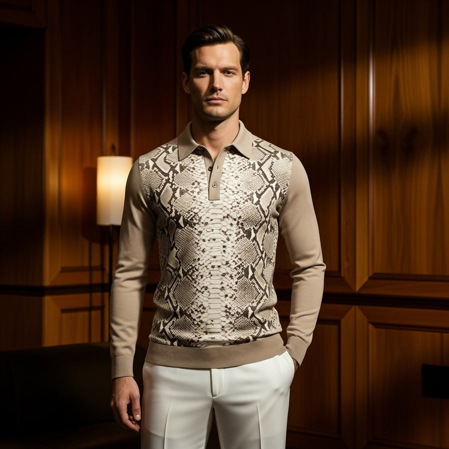 Python Cotton Beige Long Sleeve